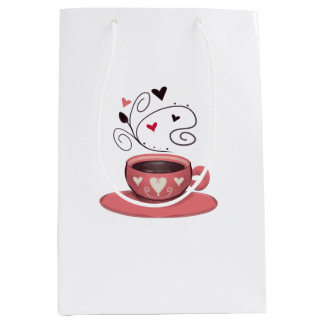 Rosa Espresso Mittlere Geschenktüte