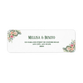 Rosa Eukalyptus Wedding Rücksendeadresse