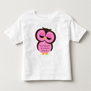 Rosa Eule Kleinkind T-shirt
