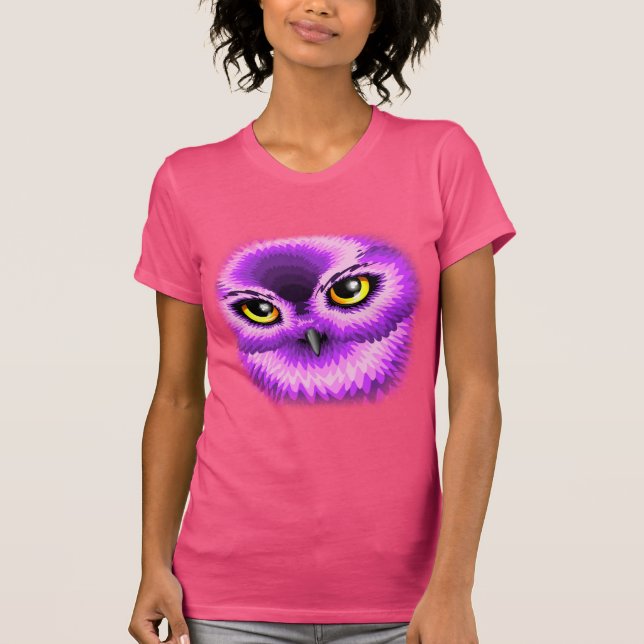 Rosa Eulen-Augen T-Shirt (Vorderseite)
