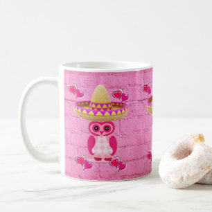 Rosa Eulen-Tasse Kaffeetasse