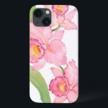 Rosa exotische Watercolor-Blumen Case-Mate iPhone Hülle<br><div class="desc">Rosa exotischer Watercolor-Blumen Künstler: Tim OToole</div>