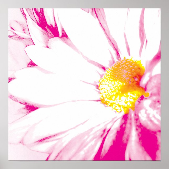 Rosa Explosion Abstrakt Poster (Vorne)
