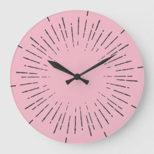 Rosa Explosion Große Wanduhr
