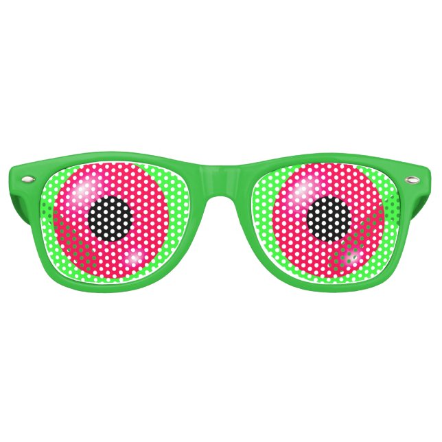 Rosa Eyeballs Partybrille (Vorderseite)