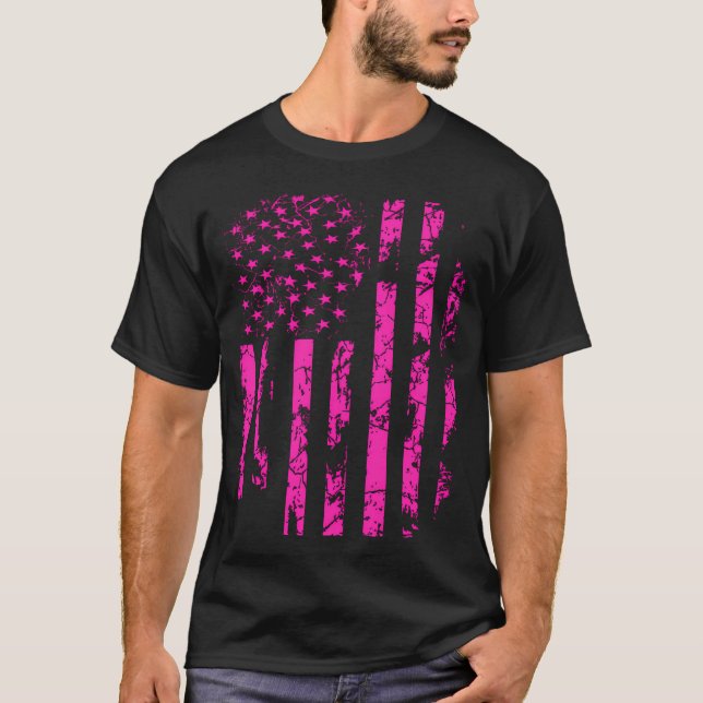 Rosa Fahne in den USA T-Shirt (Vorderseite)