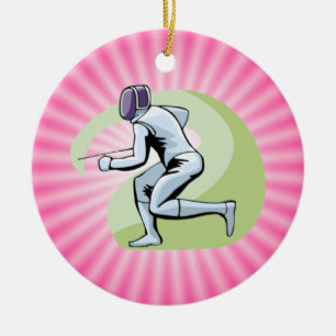 Rosa Fahne Keramikornament