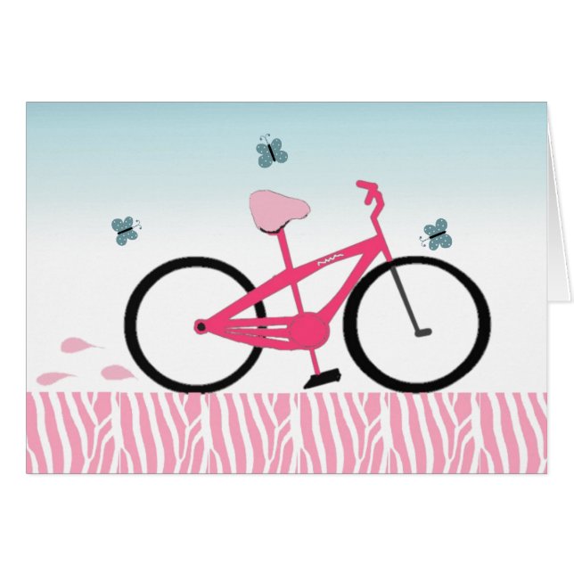 Rosa Fahrrad (Vorderseite (Horizontal))