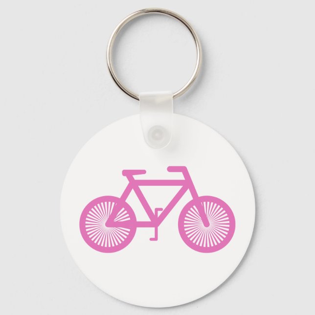Rosa Fahrrad Schlüsselanhänger (Vorderseite)