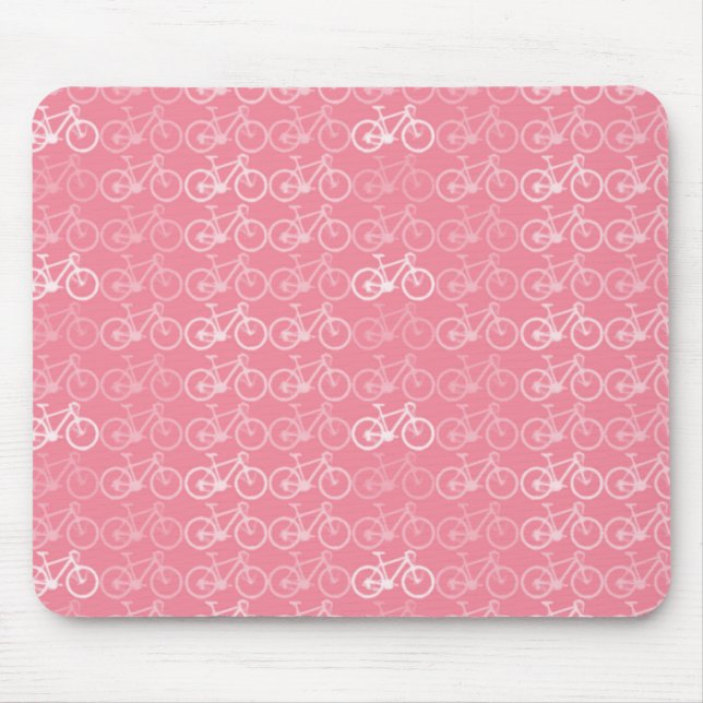 rosa Fahrradmuster Mousepad (Vorne)