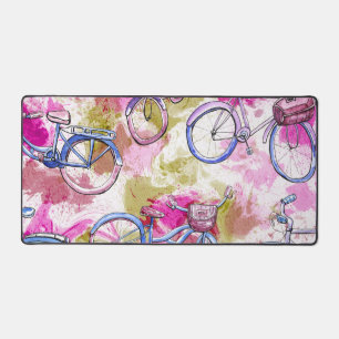 Rosa Fahrradtischunterlage Schreibtischunterlage