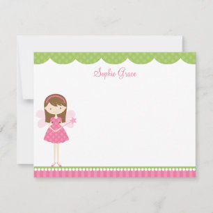Rosa Faible Flat Note Card Mitteilungskarte