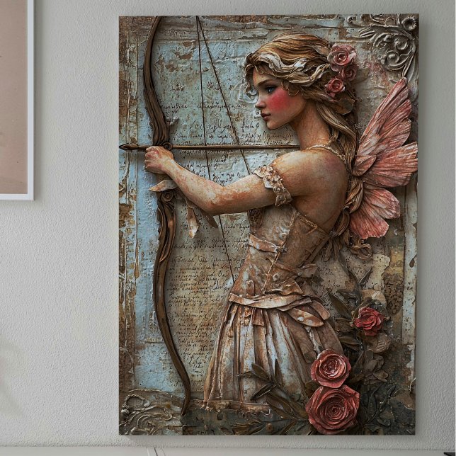 Rosa Fairy mit Arrow Decoupage Seidenpapier (Von Creator hochgeladen)