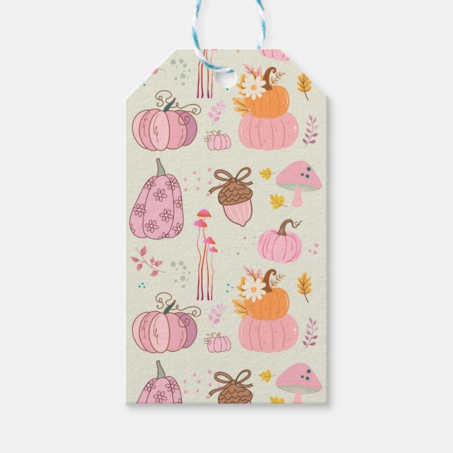 Rosa Fall Geschenkanhänger (Vorderseite)