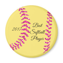 Rosa falsche Glitter Softball Stiche