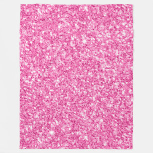 Rosa falscher Glitter Fleecedecke