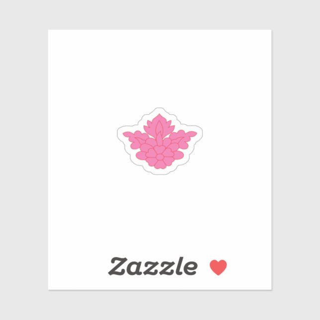 Rosa Farbabbild Custom-Cut Vinyl Sticker (Blatt)