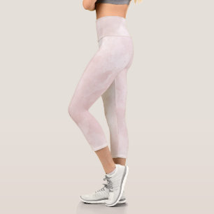 Rosa Farbe Abstrakt Capri Leggings
