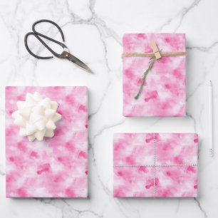 Rosa Farbe Abstrakt Geschenkpapier Set