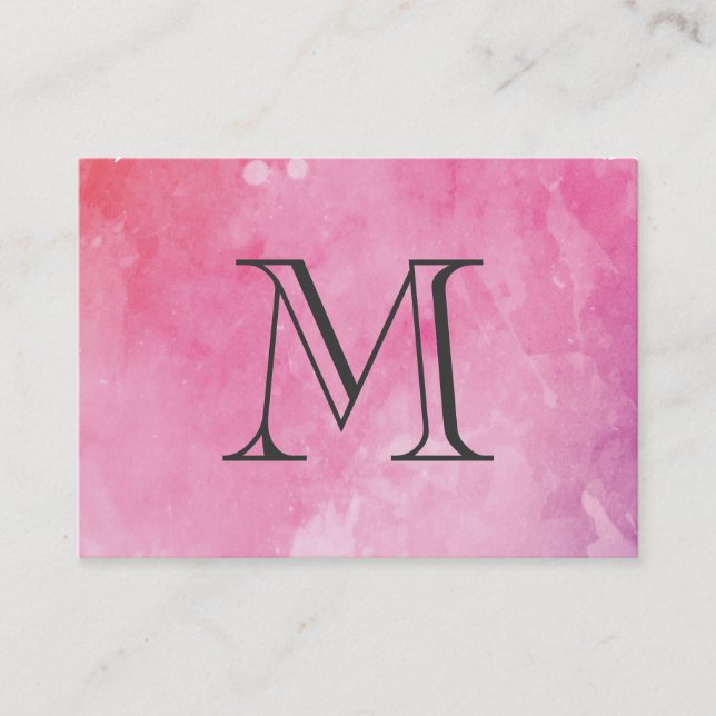 Rosa Farbe des Wassers Visitenkarte (Vorderseite)