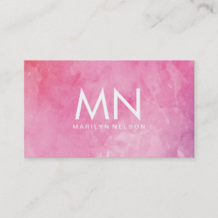 Rosa Farbe des Wassers Visitenkarte