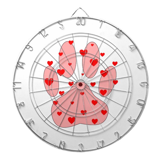 Rosa Farbe Druck mit Herz Dartscheibe (vorne)
