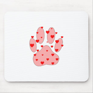 Rosa Farbe Druck mit Herz Mousepad