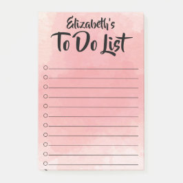 Rosa Farbe für die Liste von Anmerkungen Post-it Klebezettel