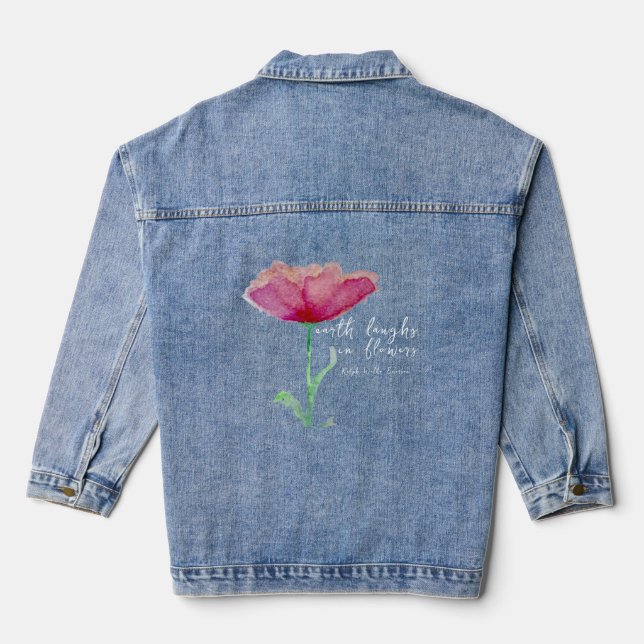 Rosa Farbe Jeansjacke (Rückseite)