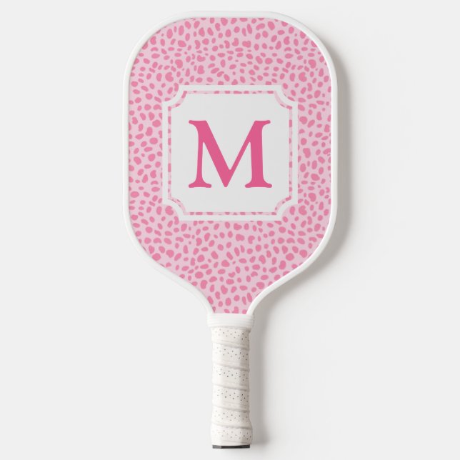 Rosa Farbe | Leopard Pickleball Paddle (Vorderseite)