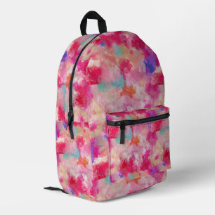 Rosa Farbe + Personalisierter Name oben Bedruckter Rucksack