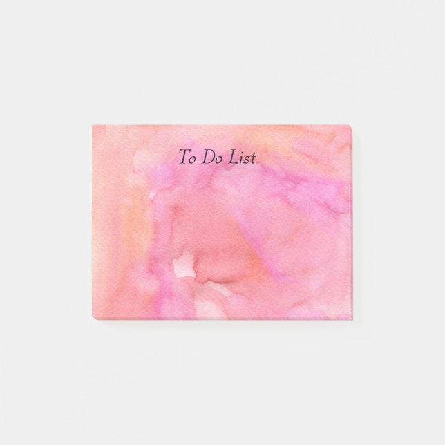 Rosa Farbe Post-it Klebezettel (Vorderseite)