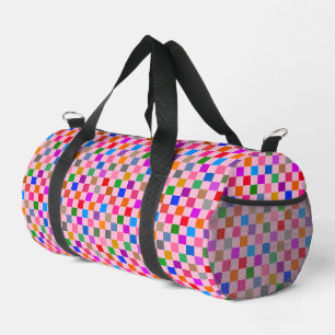 Rosa farbenes Karomuster Duffle Bag
