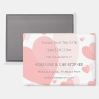 Rosa farbige Herz-Design-Hochzeit