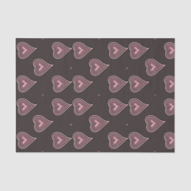 Rosa farbiges dunkles Teppichpapier mit zarten Her Seidenpapier (Vorderseite)