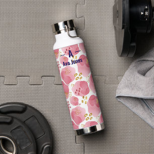 Rosa Farbmonogramm-Thermoelemente - Individuelle N Trinkflasche
