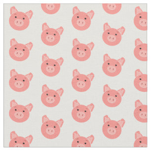 rosa Farbstoffe mit Niedlichem Schweinepattern Stoff