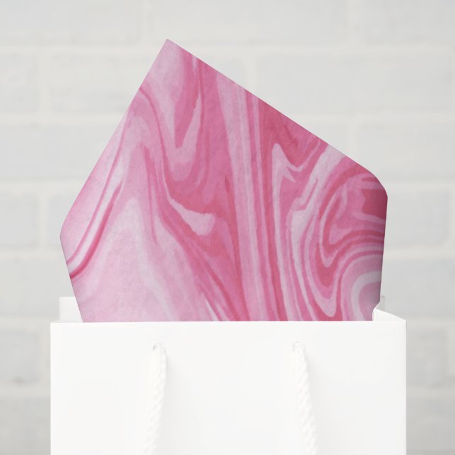 Rosa Farbstrudel Kunst Moderne Bunte Spaß Seidenpapier (Geschenktüte)