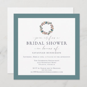 Rosa Farbton, grünes Brautparty Einladung