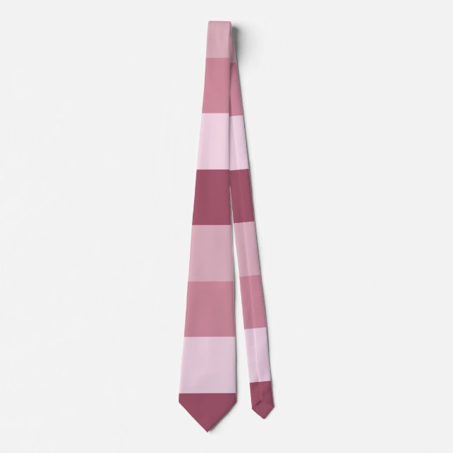 Rosa Farbtöne Streifen Design  Krawatte (Vorderseite)