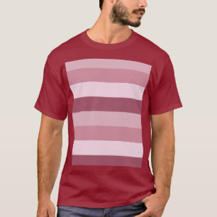 Rosa Farbtöne Streifen Design  T-Shirt