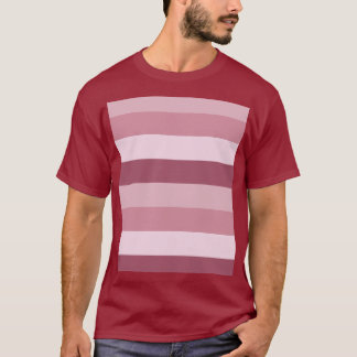 Rosa Farbtöne Streifen Design  T-Shirt