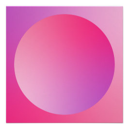Rosa Farbverlauf-Kreis-Vignette Abstrakte Gestaltu Poster