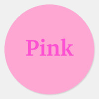Rosa Farbwort auf Light PInk Stickers