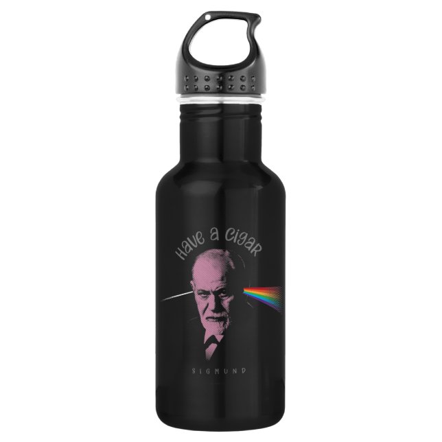 rosa Faultuch (haben ein Auto) Edelstahlflasche (Vorderseite)