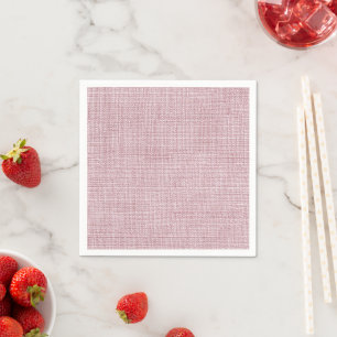 Rosa Faux-Linene Stoff elegant Serviette
