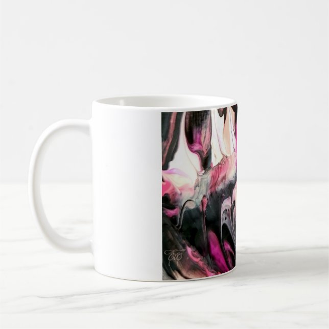 Rosa Feder Kaffeetasse (Links)