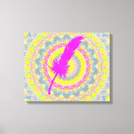 Rosa Feder Leinwanddruck