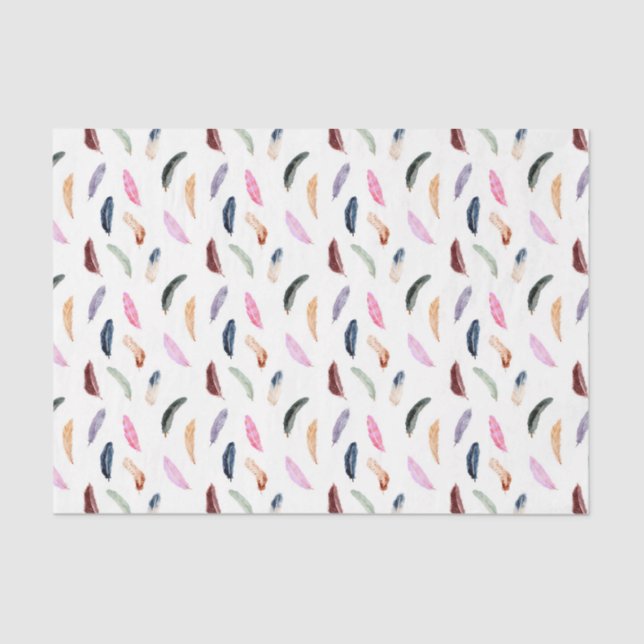Rosa Federn (Design 66 Pink Serie) Seidenpapier (Vorderseite)