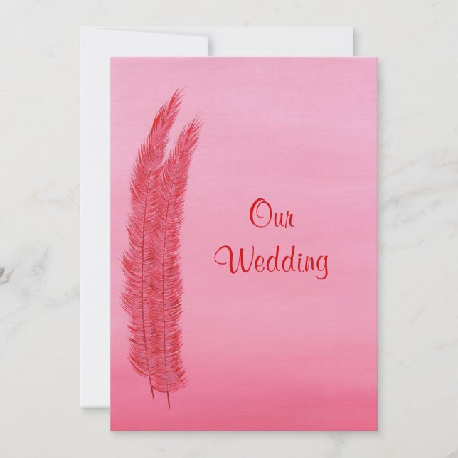 Rosa Federn, unsere Einladungen zu Hochzeiten (Vorderseite)